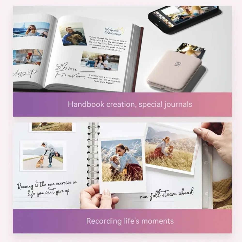 Instax Drukarka do mini zdjęć z telefonu Photo Printer + 50 arkuszy