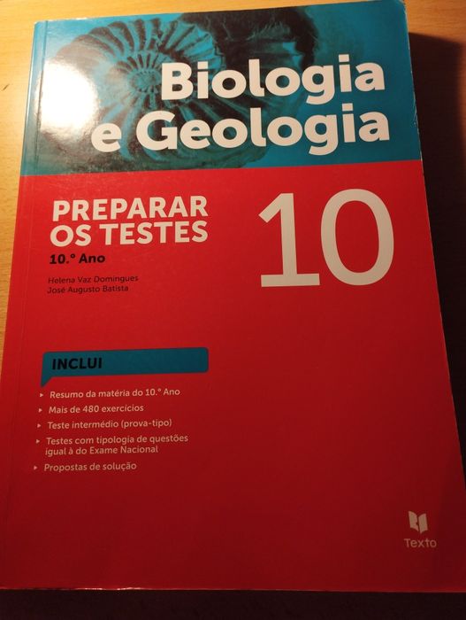 Livro "Preparar os testes" de biologia-geologia de 10° ano usado