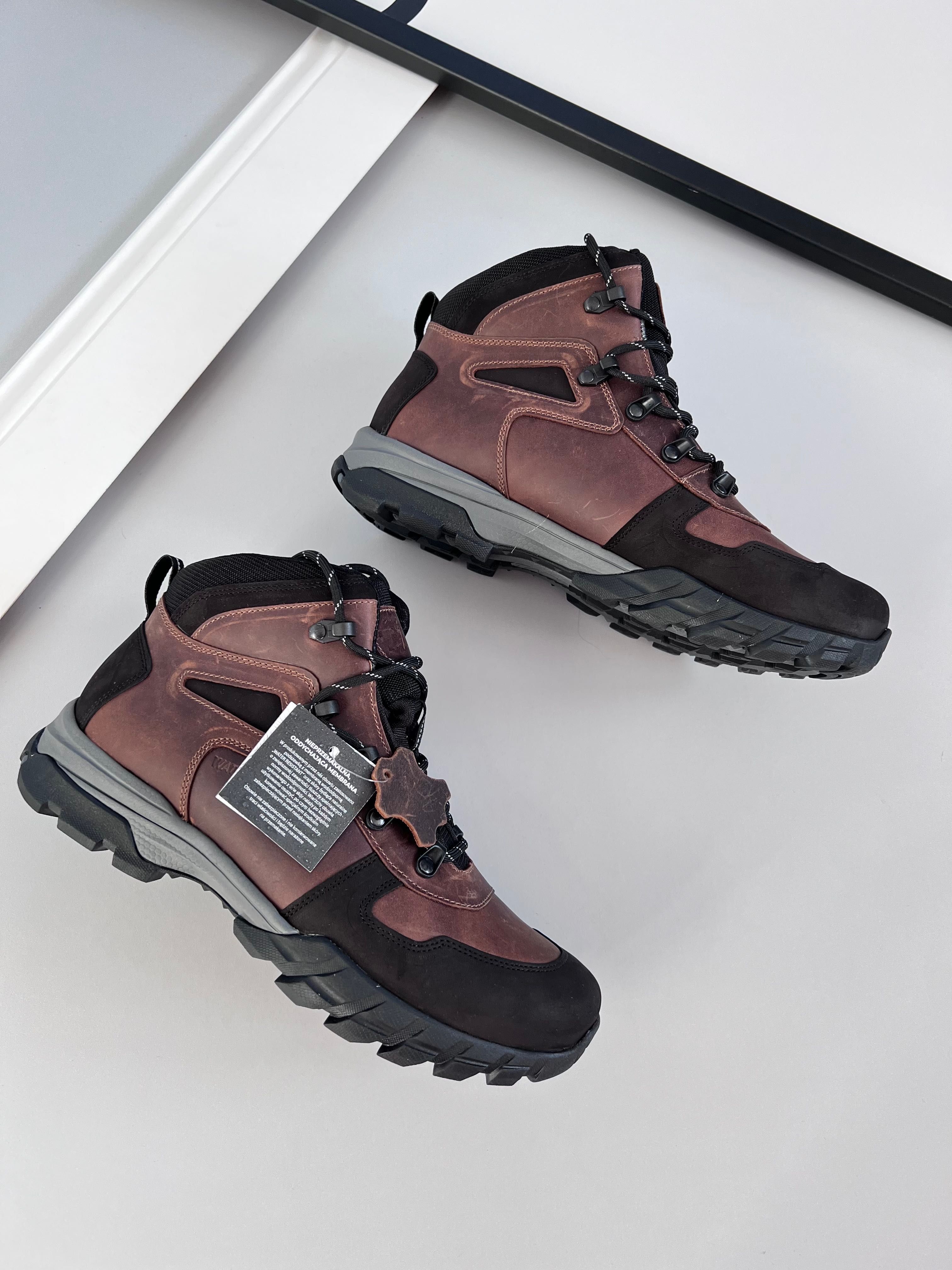 45 Sklep Polska produkcja Nowe buty męskie trekkingowe skóra