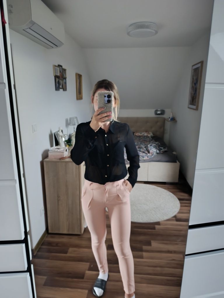 Spodnie cygaretki eleganckie kobiece chinosy xs s