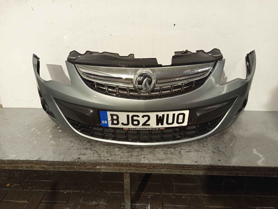 + ZDERZAK PRZÓD PRZEDNI OPEL CORSA D LIFT FL Z179 SZARY HALOGENY