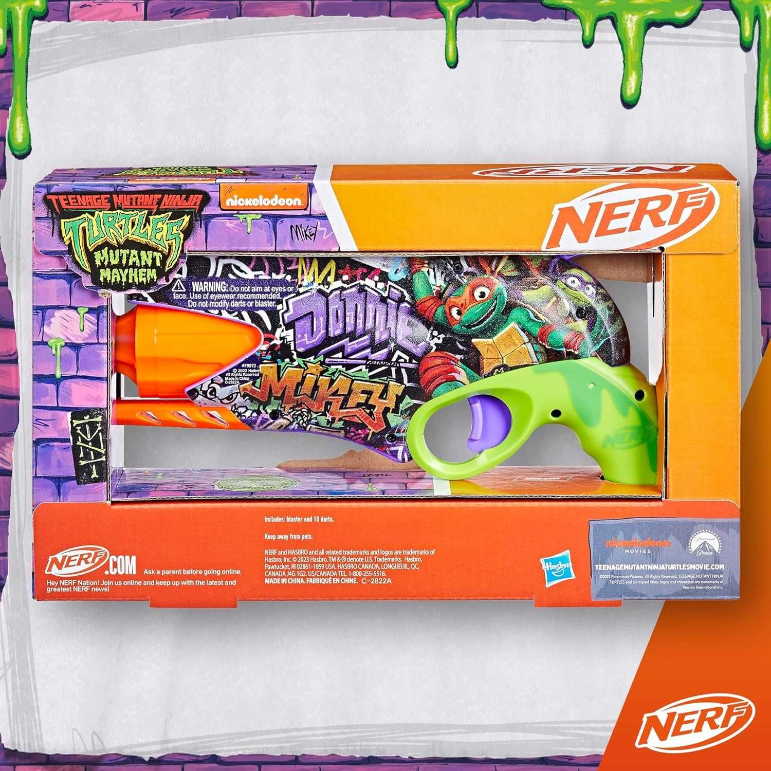 Бластер NERF Teenage Mutant Ninja Turtles. Нерф Черепашки ніндзя. TMNT