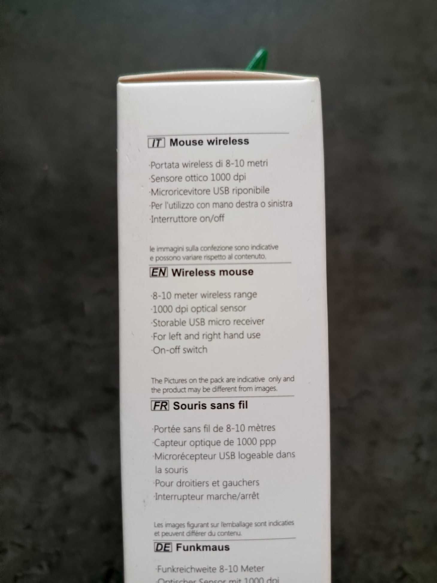 Mysz bezprzewodowa mikro - odbiornik USB biała