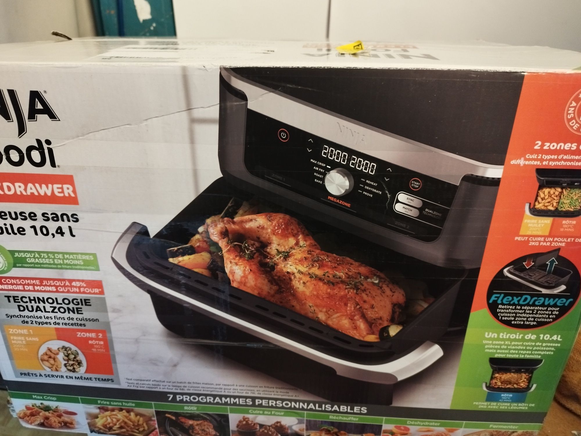 Ninja AF500EUCP FlexDrawer dual zone 10.4l frytkownica beztłuszczowa