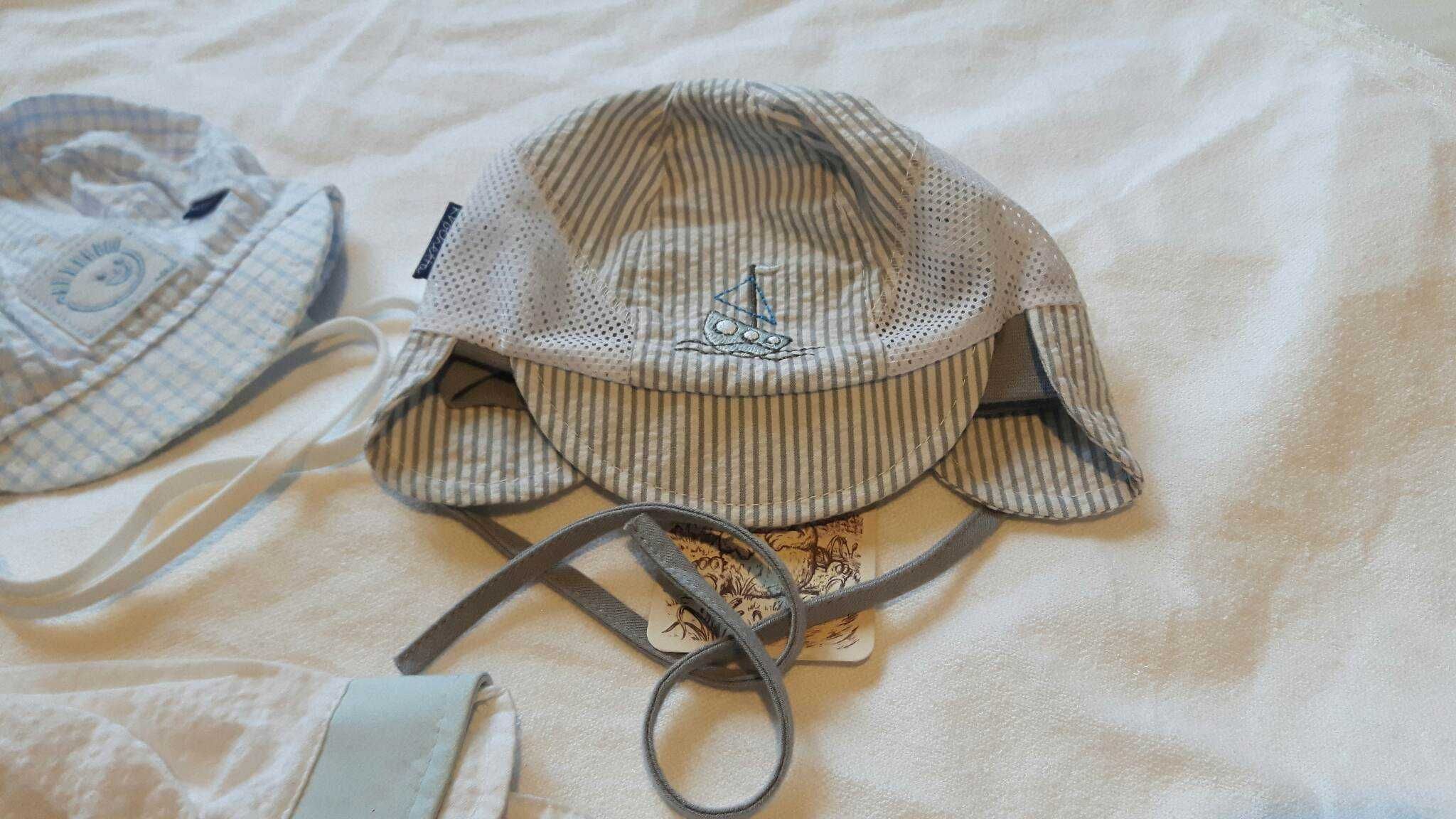 Cieniutkie czapeczki dla chłopca idealne na lato r. 40