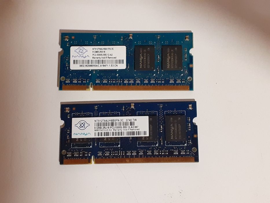 Оперативная память (цена за пару)  для ноутбука Nanya DDR2 pc2-5300s-5