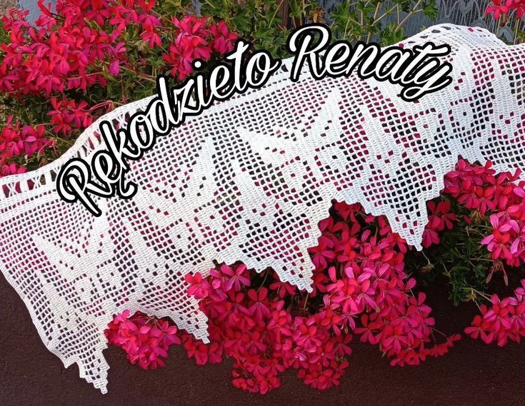 Zazdrostki,firanki na szydełku rękodzieło handmade