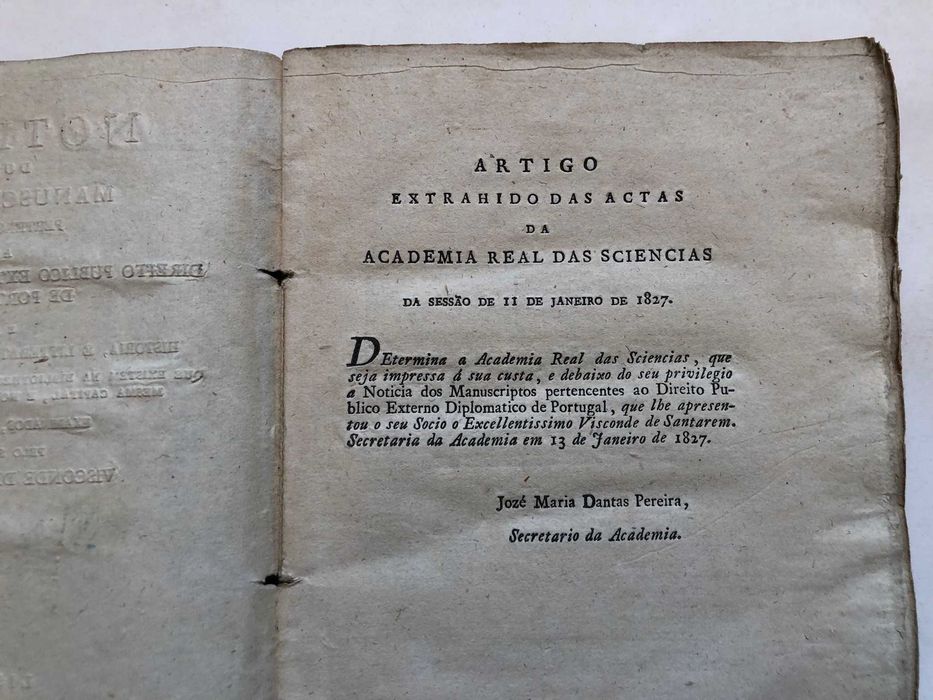 Noticia dos manuscriptos colligidos pelo Segundo Visconde de Santarém