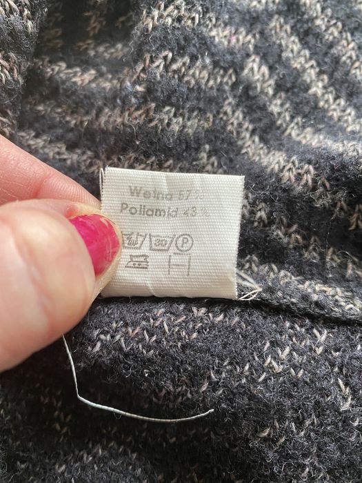 Płaszcz wełniany kardigan sweter 46/48