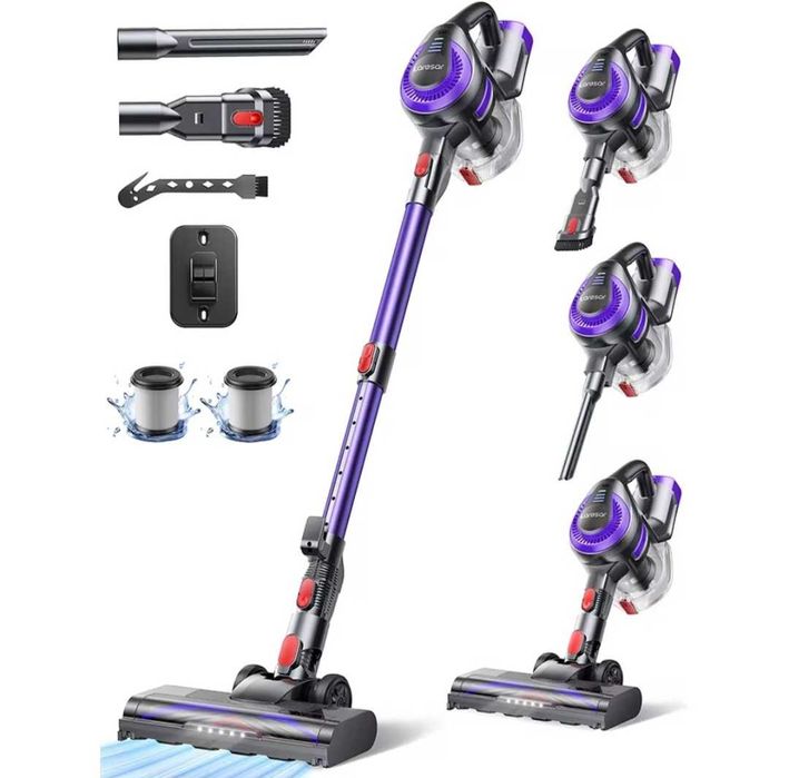 Laresar V10 Lite – Bezprzewodowy odkurzacz pionowy 38 kPa HEPA