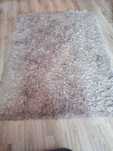 Dywan shaggy 165x125 beżowo-srebrny