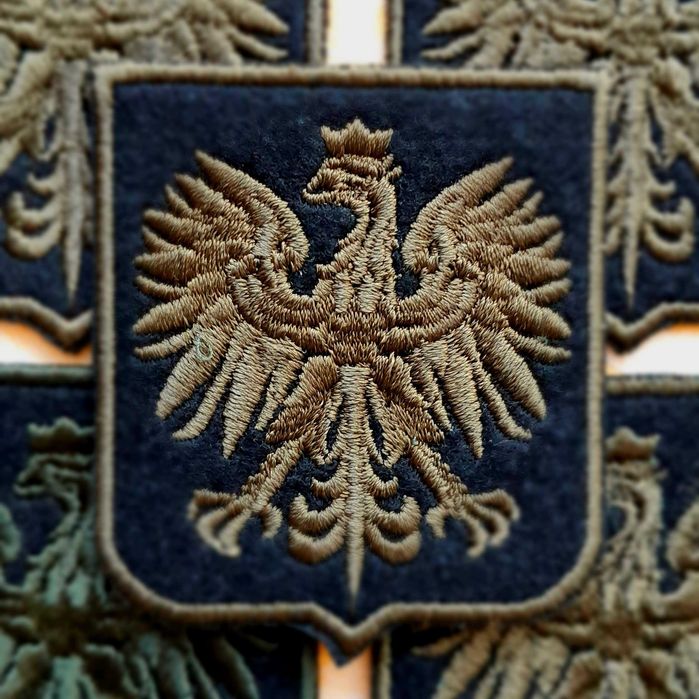 Emblemat naszywka godło orzeł Polska 65x55 mm 5 sztuk