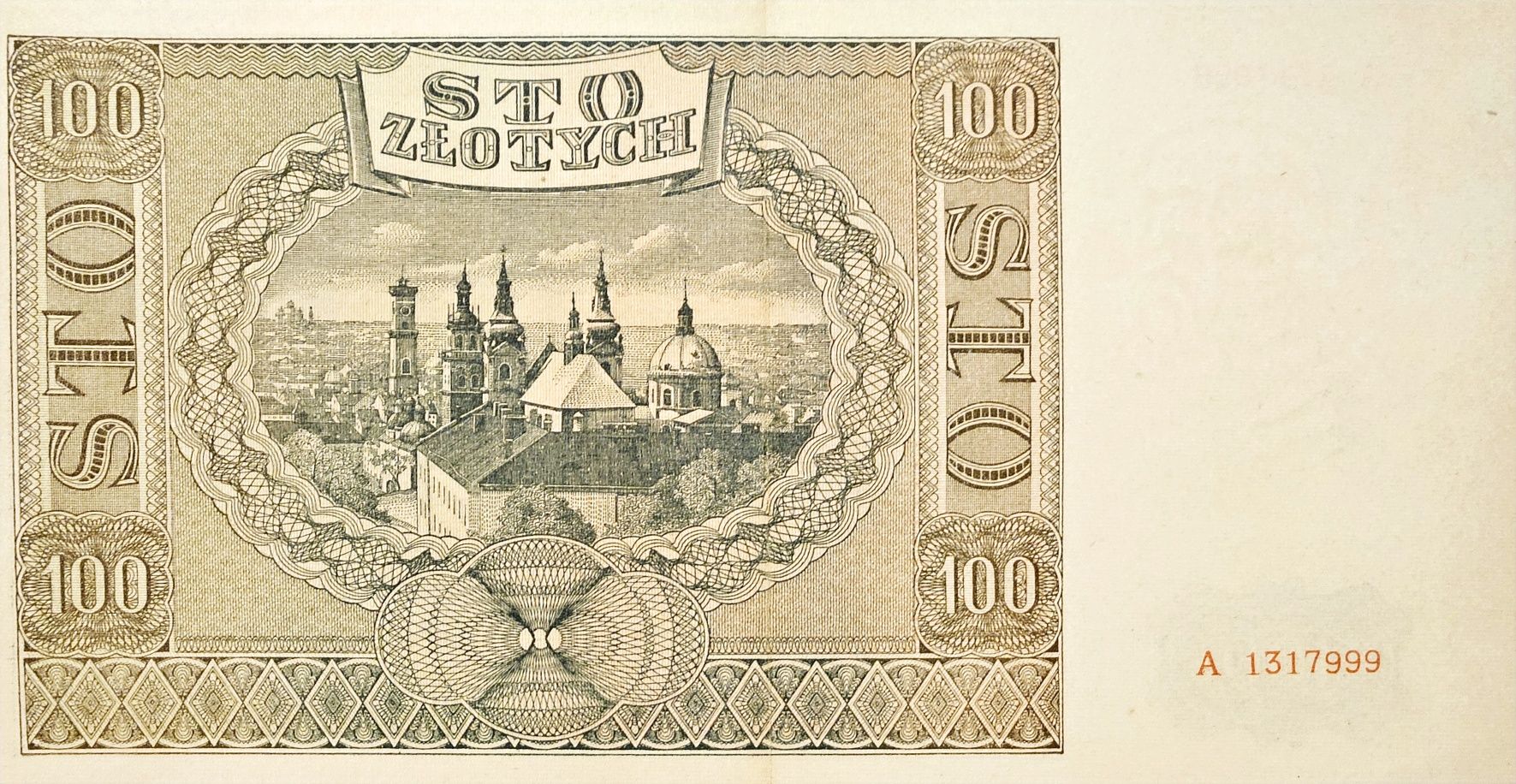 Banknot 100 zł 1.sierpnia 1941 R.