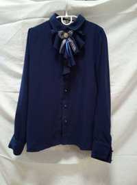 Блузка шкільна синя 140 см