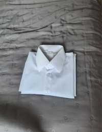 Koszula biała z krótkim rękawem Rozm. 170, polska produkcja