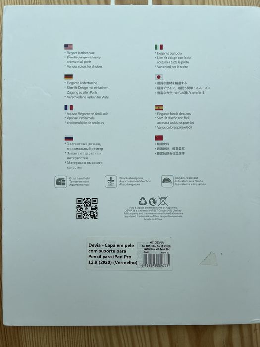 Capa protectora ipad 12.9