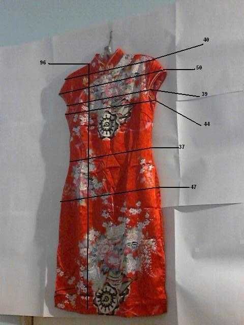 Платье шёлковое голубое в китайском стиле