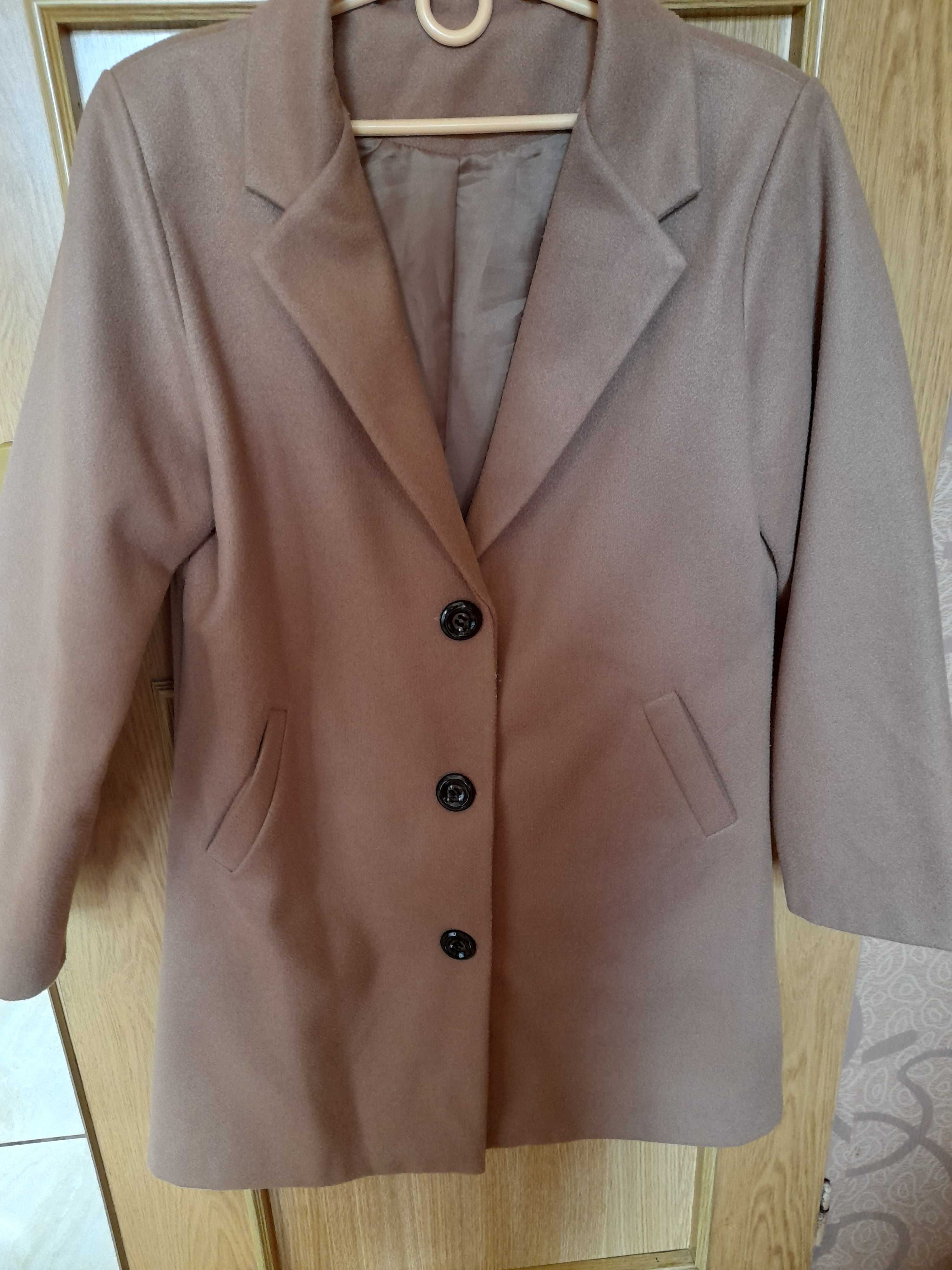 Płaszcz damski jesienny brązowy/karmelowy r.XL (42)