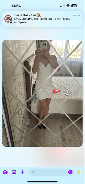 Сексуальне біле коротке плаття zara xs