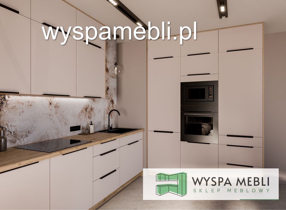 NOWA kuchnia na wymiar meble kuchenne 390cm kaszmir dąb dostawa 0zł