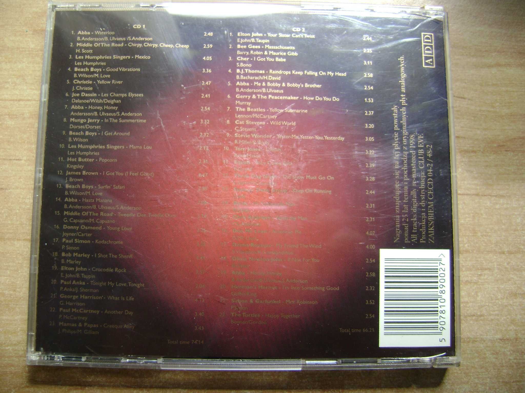 Starocie z PRL Płyty CD = Zestaw 10 krążków oryginalnych z muzyką POP
