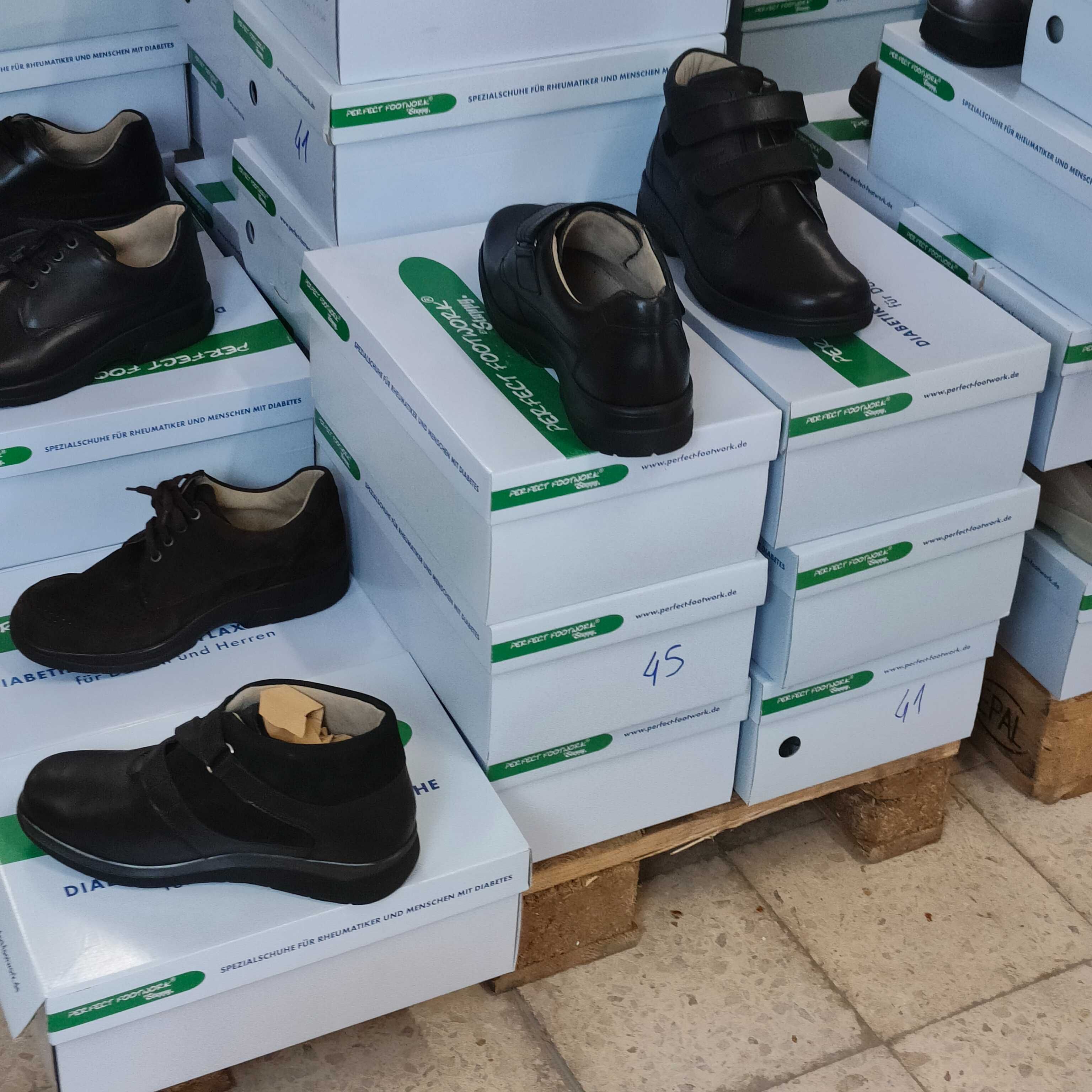 71 Pares de Calçado Ortopédico e Diabético 100% Pele Stuppy Footwork
