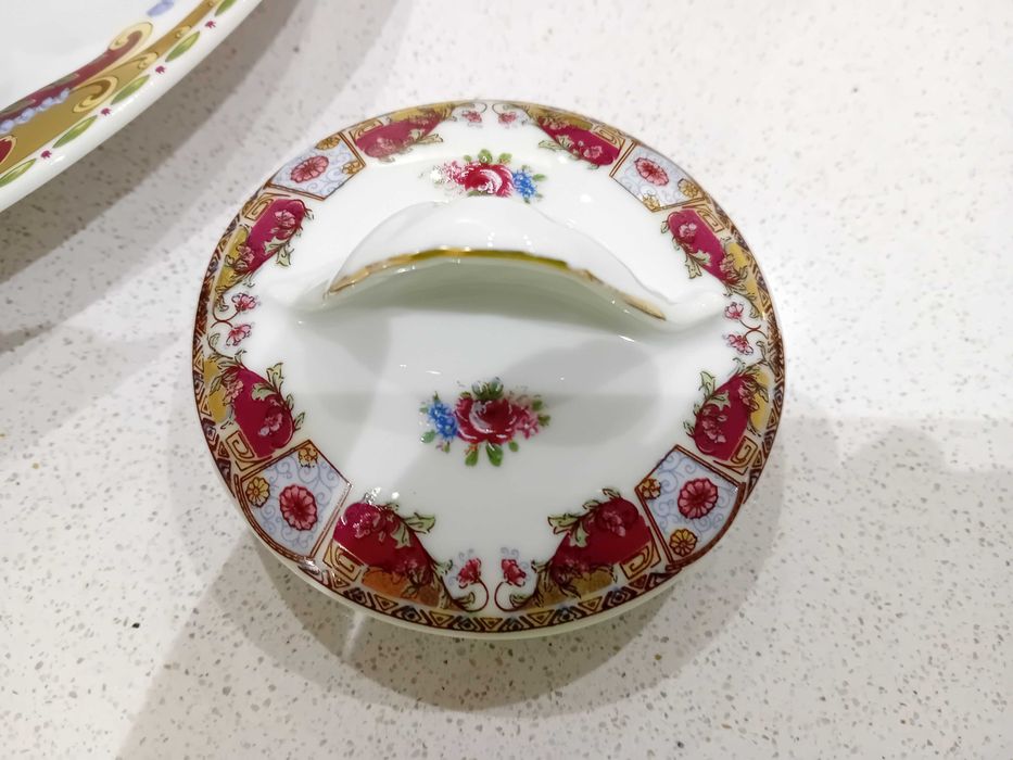 Bule com prato tipo Limoges