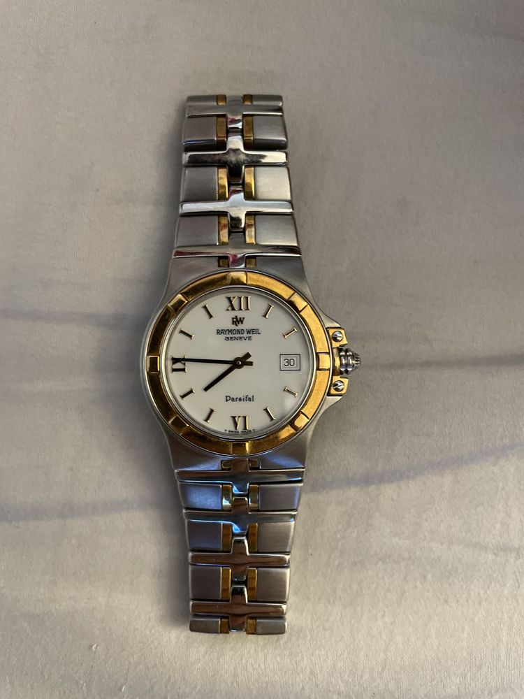 Raymond Weil Parsifal Quarz analog Gelbgold mit Stahl 18 K