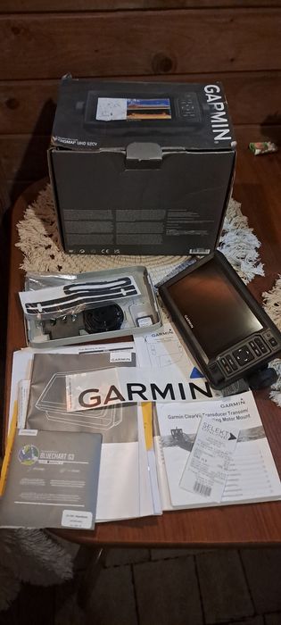 Echosonda Garmin echomap uhd62cv + przetwornik gt24uhd+ karta 16gb gps