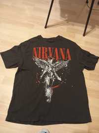 Overshizowy t-shirt z motywem zespołu Nirvana