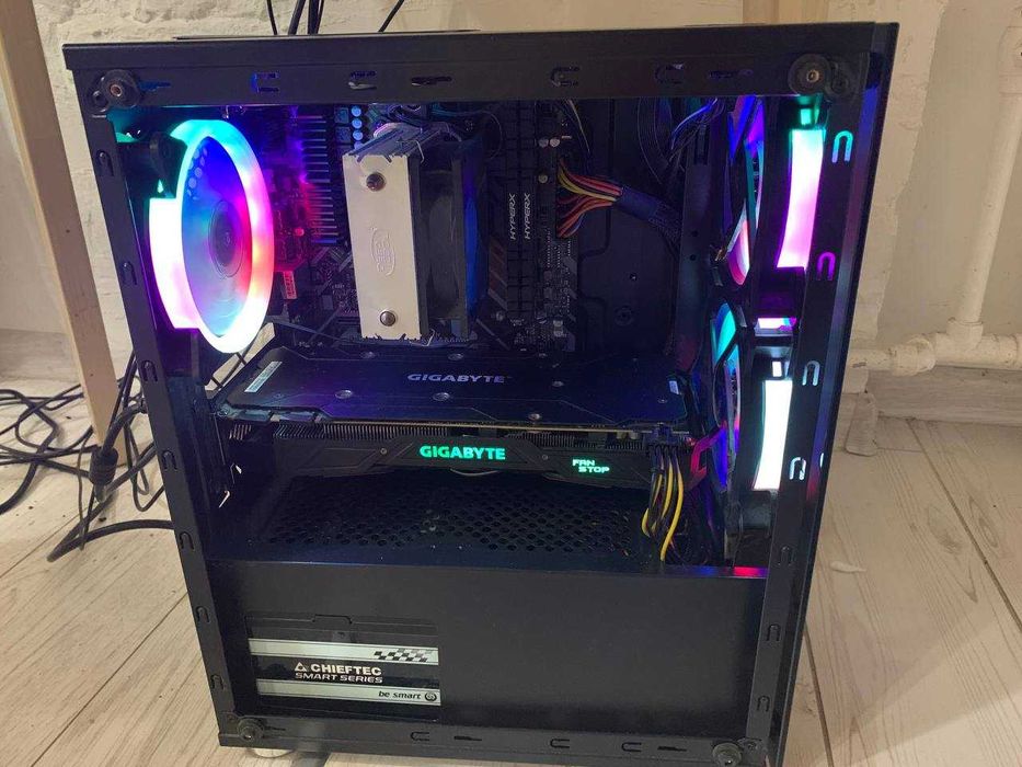 Игровой, Компактный ПК+Монитор И ТД (GTX 1070, RYZEN 5 2600, 16Gb RAM)