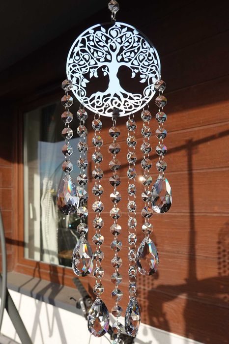 Łapacz Snów Słońca Drzewo Życia Szczęścia Zawieszka do okna GLAMOUR