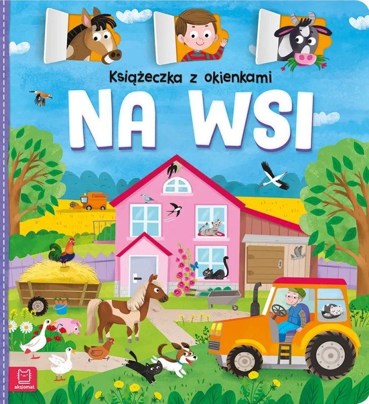 Książeczka książka dla dzieci z okienkami dla dzieci - na wsi