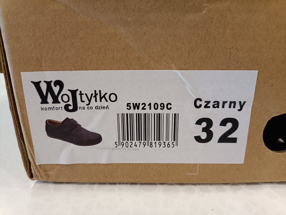 Buty chłopięce Wojtyłko komunijne czarne 32 stan bdb