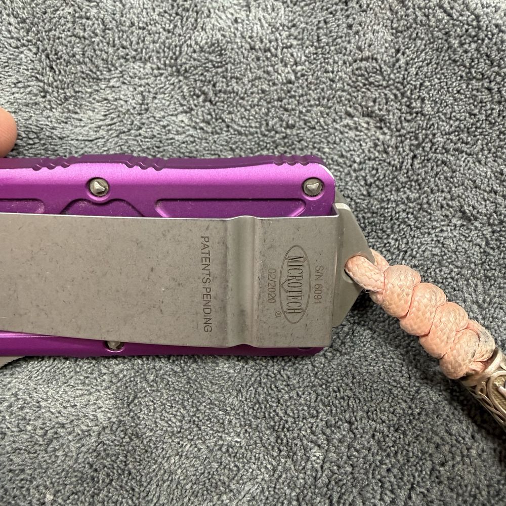 Нож Microtech Exocet D/E Violet OTF оригинал США викидной фронтальный