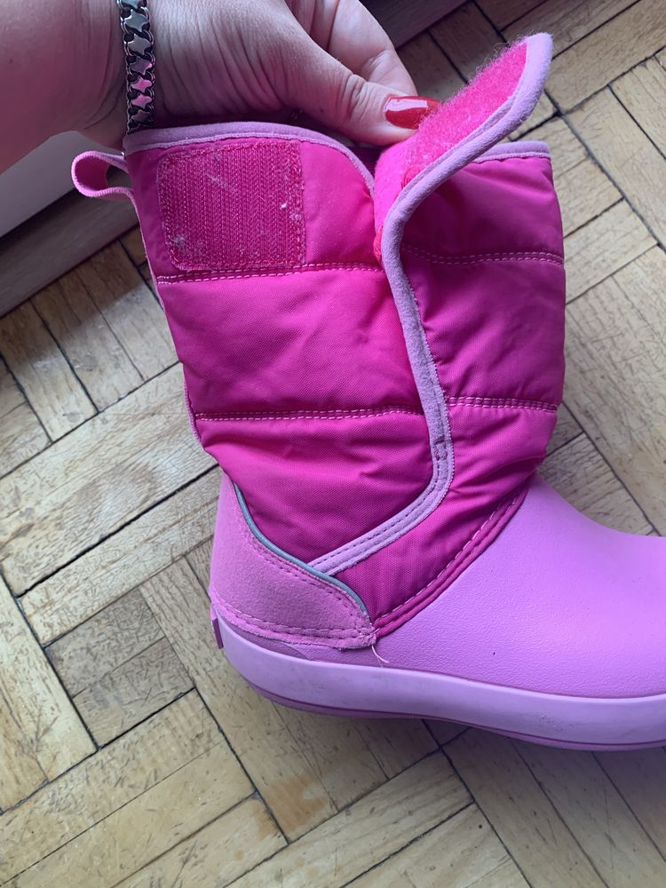 Buty Crocs C11 śniegowce ciepłe  28 29 różowe zimowe jesienne .