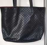 Torba shopper bag, czarna, pojemna, 45x34x14