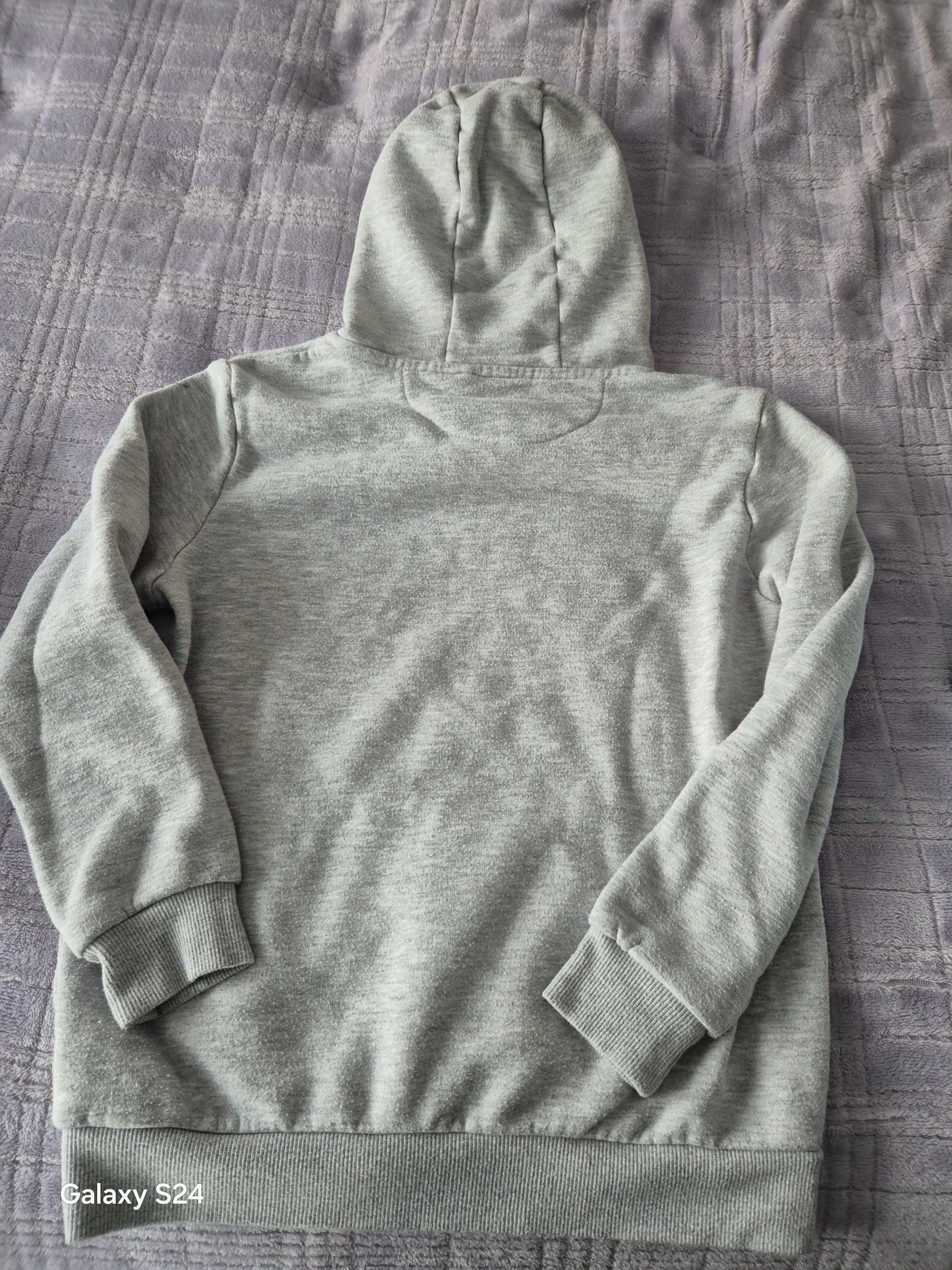 Sweat com capuz cinzenta