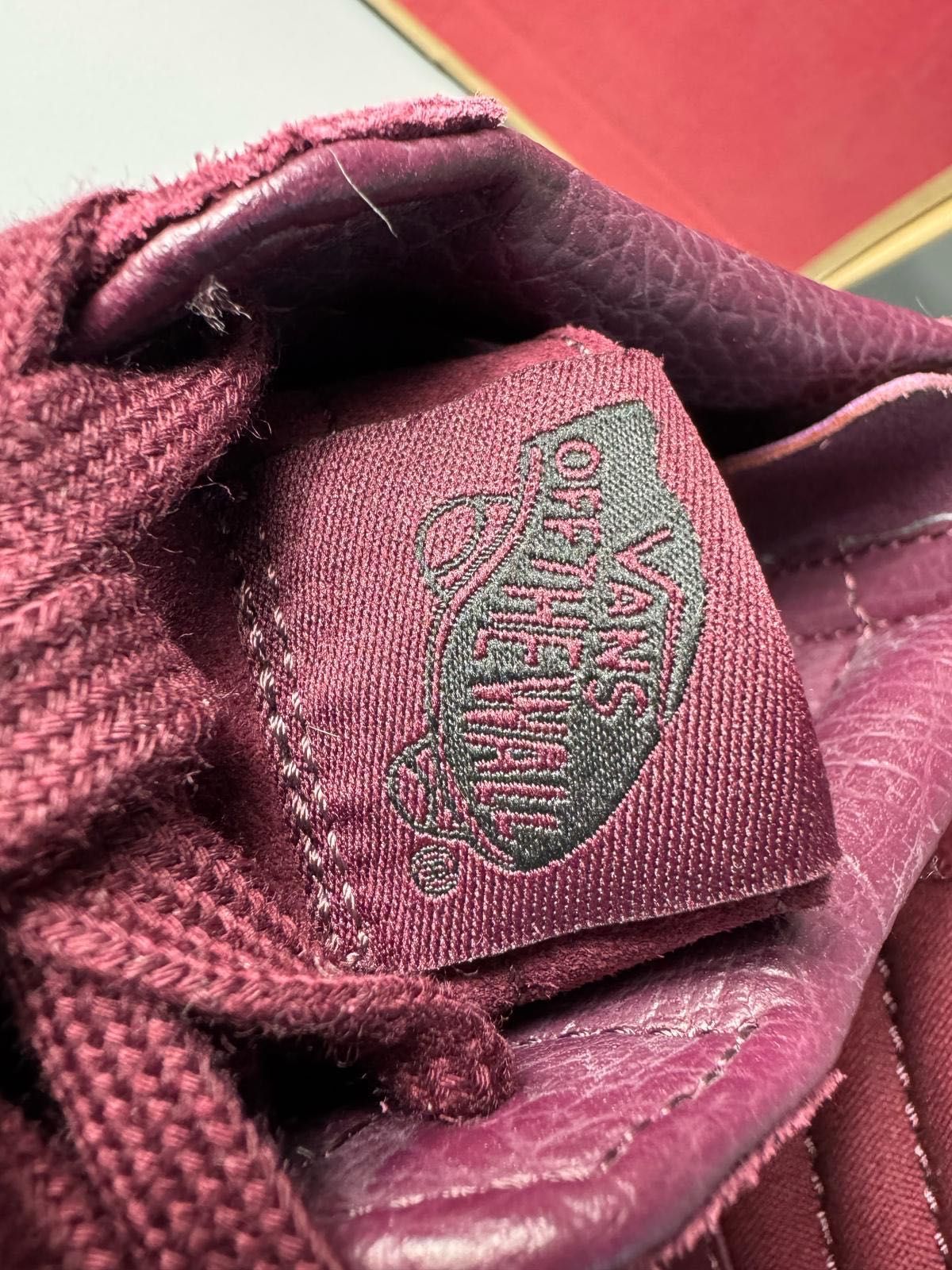 Nowe sneakersy VANS SK8-Hi Reissue Zip bordowe 35