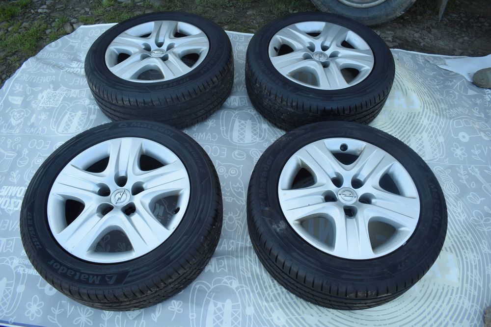4X felgi opony kołpak 17" 225/55r17 5x120. 7J OPEL INSIGNIA oryginał