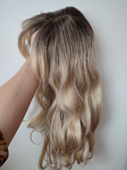 Topper włosy blond jak naturalne 50 cm