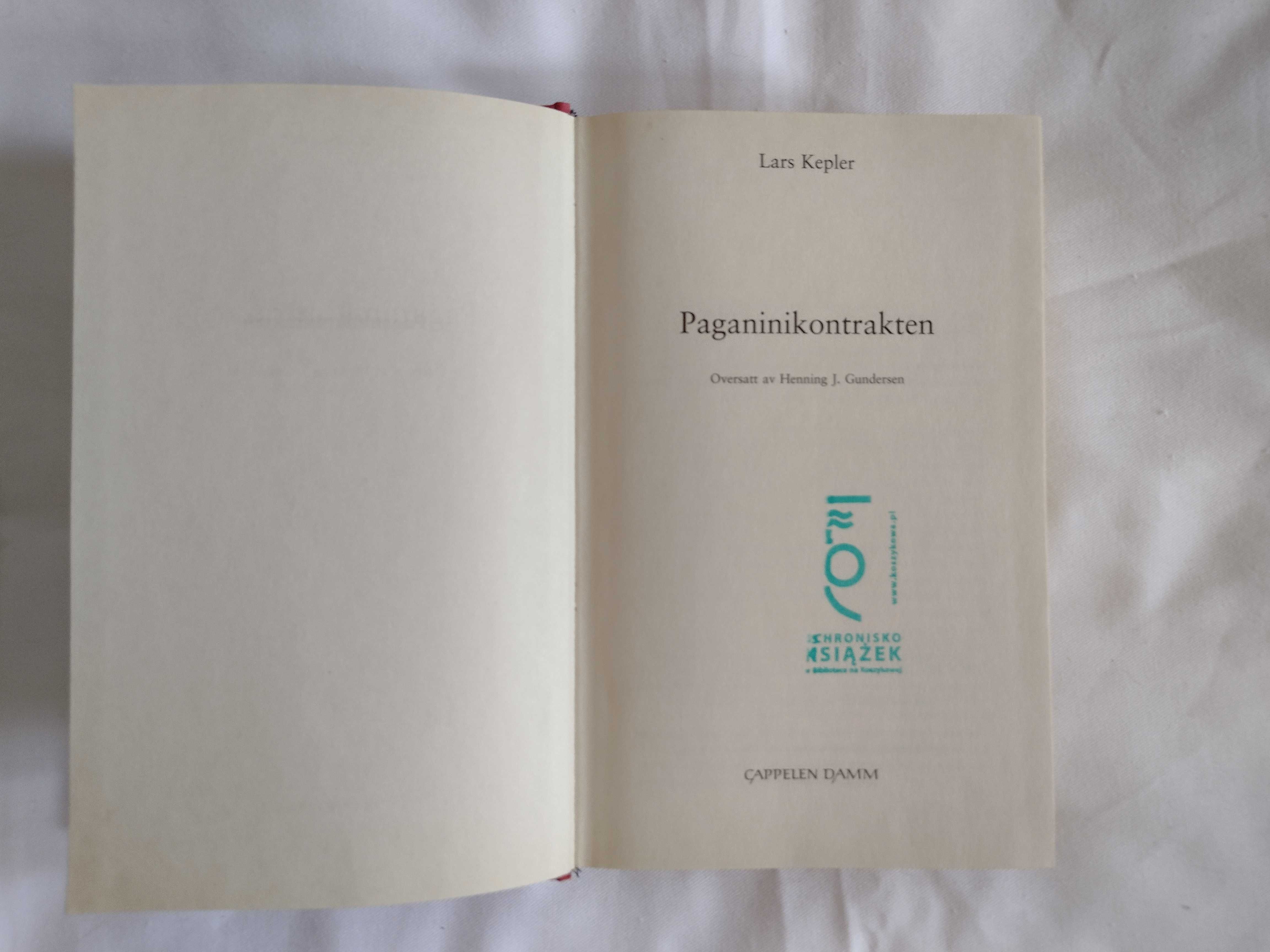 książka "Paganinikontrakten" Lars Kepler