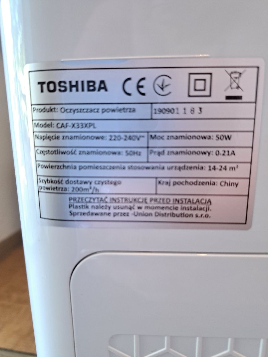 Очиститель воздуха Toshiba CAFX33XPL