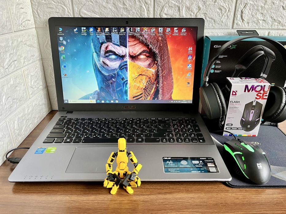 Игровой Asus + GeForce GT 2Gb +100% батарея + игры + комплект