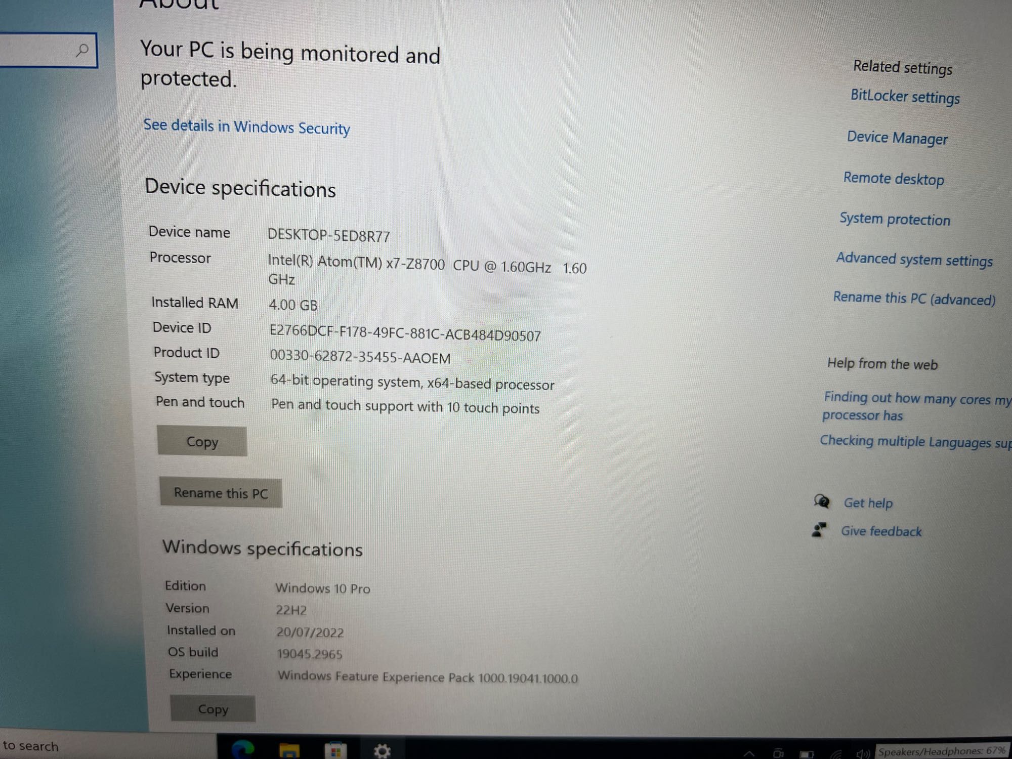 Microsoft Surface 3: Intel Z8700/4GB RAM/64GB + klawiatura i ładowarka