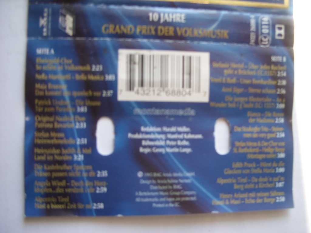 Kaseta audio; 10 JAHRE-- Grand music, 1995 rok.