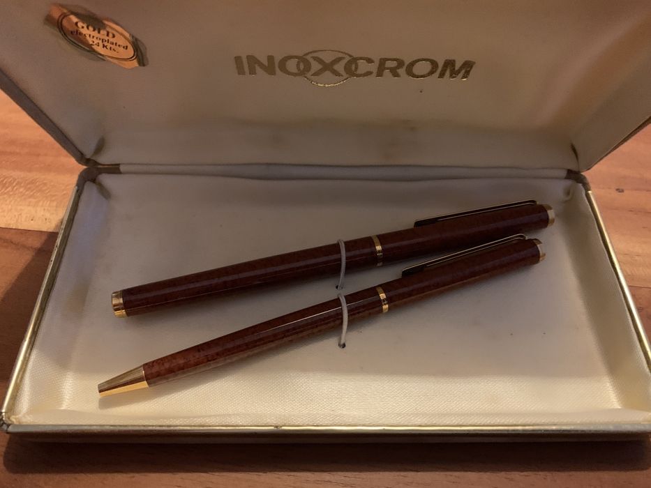 Caneta  e esferografica Inoxcrom banhada a outo