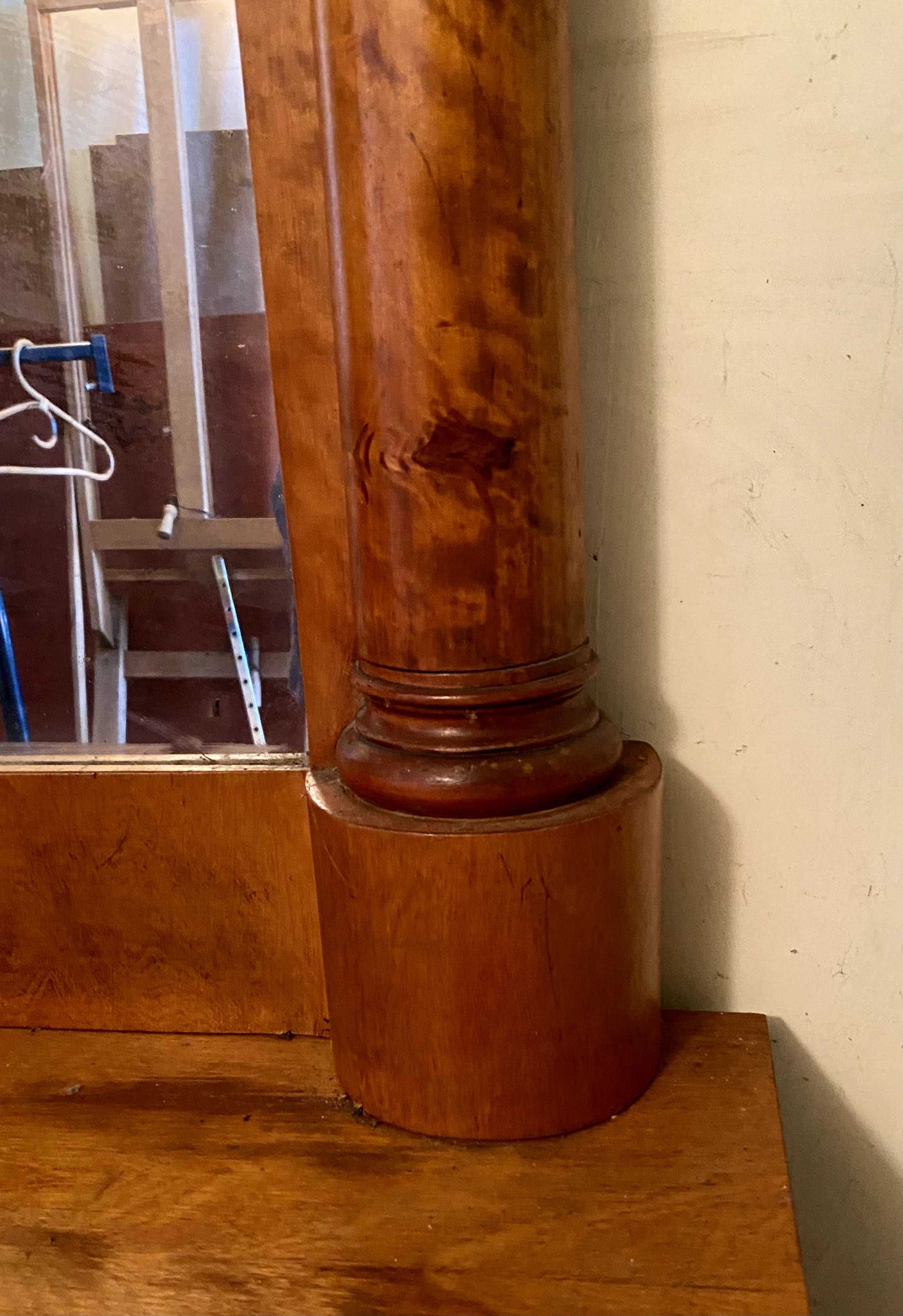 Lustro duże z konsolą, biedermeier, XIX wiek.