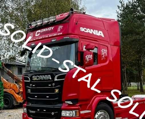 Orurowanie GÓRNE ze stali nierdzewnej Scania R P Średnia i Wysoka kab.