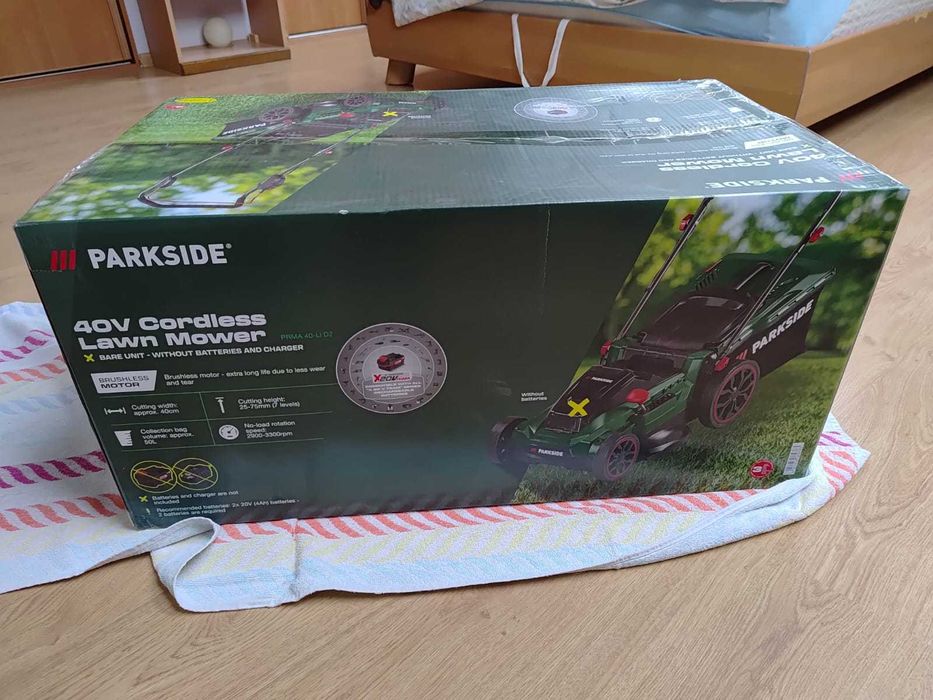 NOWA akumulatorowa kosiarka, 40V PARKSIDE PRMA 40-Li D2